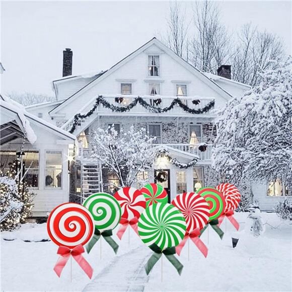 8 Pieces Christmas Decorations Outdoor Yard Garden Porch Sign - Large Corrugated - Picture 5 of 7